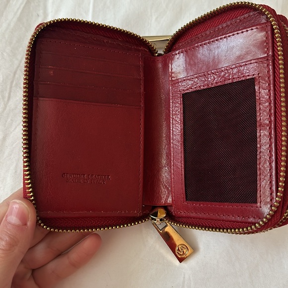 Valentina red genuine leather mini wallet - Picture 2 of 5